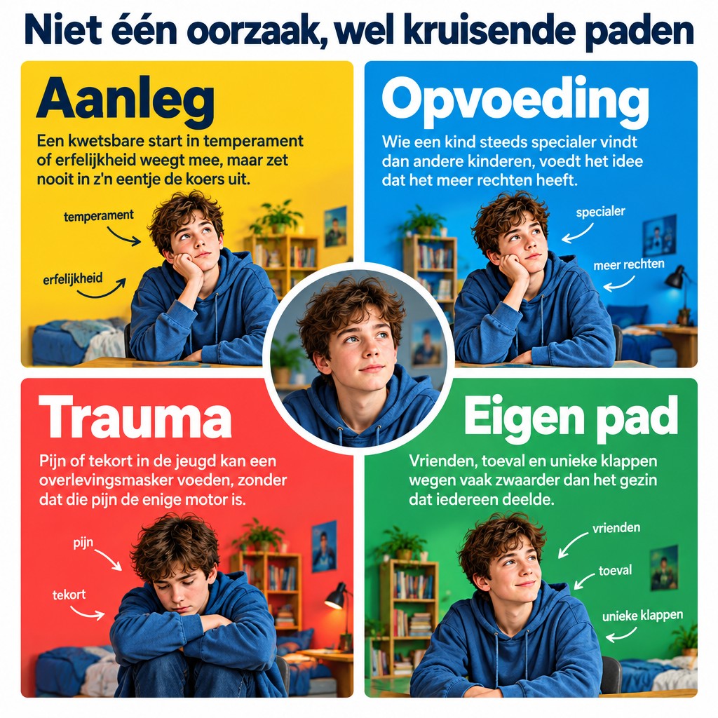 Niet één oorzaak, wel kruisende paden